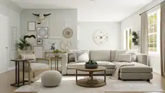 Espelho de parede com moldura em latão